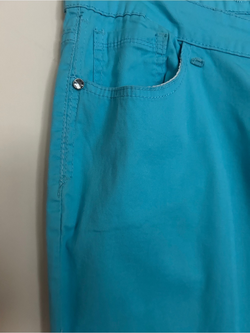 Crystal Vogue Turquoise Blue Pants Womens Sz 11 - Picture 6 of 16
